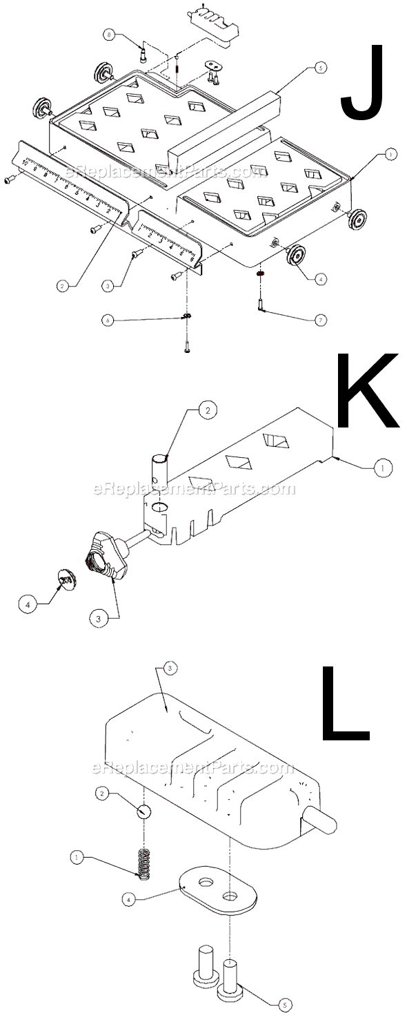 Page E Diagram and Parts List for  MK Diamond